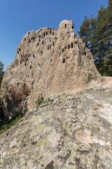 Antique Thracian Sanctuary Eagle Rocks near town of Ardino, Kardzhali Region, Bulgaria