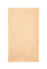 Vintage Piece of Blank Paper on a White Background