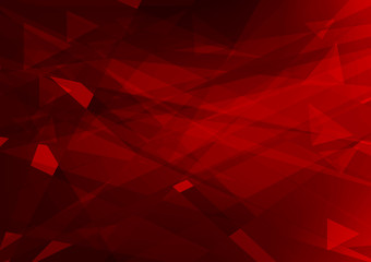 Fototapeta premium Red color geometric abstract vector background, Modern design