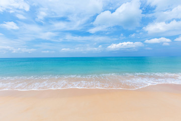 Fototapeta na wymiar Mai Khao Beach, Phuket province, Southern of Thailand.