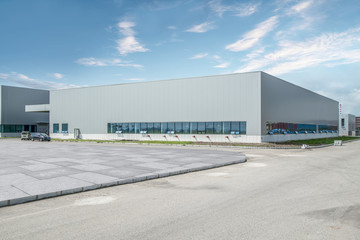 Fototapeta na wymiar Modern factory buildings and warehouses