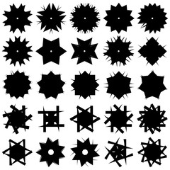 Holiday patterns of stars of snowflakes and flowers for gifts