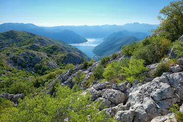 Fototapeta na wymiar Kotor Bay from Orjen Mountain Range, Montenegro