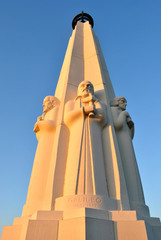 Astronomer's monument at the Griffith Observatory in Los Angeles