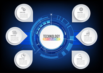 Business data visualization. Process chart. Abstract elements of graph, diagram with steps, options, parts or processes. Vector business template for presentation. Creative concept for infographic.