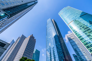 Urban building skyscrapers in Shanghai Financial District