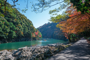 京都　嵐山の紅葉