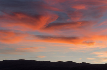 Red orange cloudscape.