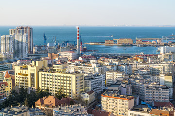 The skyline of the architectural landscape in the old city of Qingdao