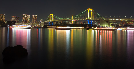 Fototapeta na wymiar Japan rainbow bridge from Odaiba