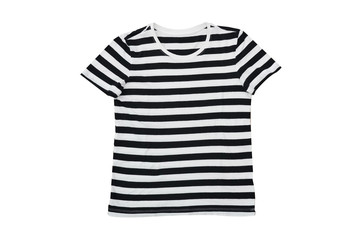 isolated striped t-shirt  on white background