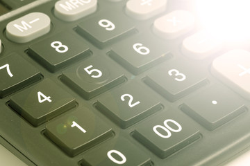 Detail of numbers on a calculator.