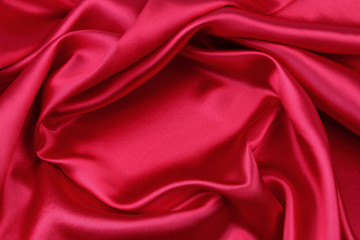 Red silk fabric