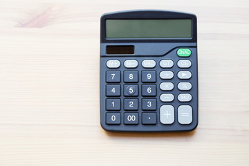 A calculator on the desk