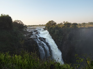 Victoria Falls, Zimbabwe-August 17, 2016: View of Victoria Falls
