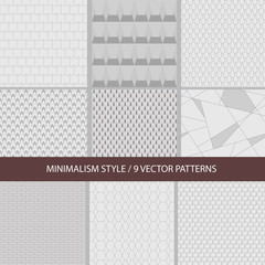 set of abstract vector monochrome textures