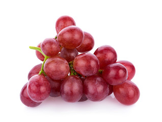 Ripe red grape isolated on white background