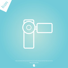 Video camera line icon