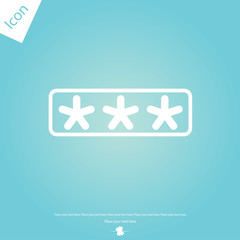 Obraz premium Password line icon