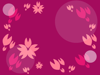 Fototapeta na wymiar 類似色な桜ピンク