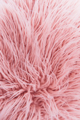 Fluffy fur with long pile pink