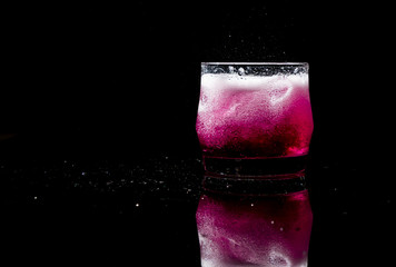 Fresh red italian soda drink