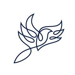 Dove bird vector logo stock vector