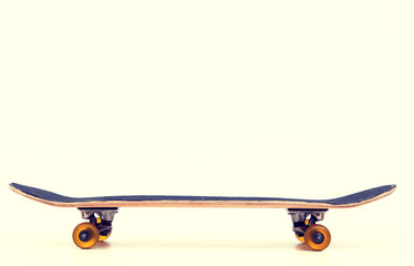 skateboard in front of bright background