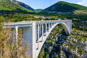 The bridge over the canyon Verdon, Southern France