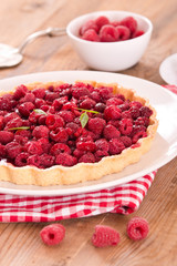 Raspberry tart. 