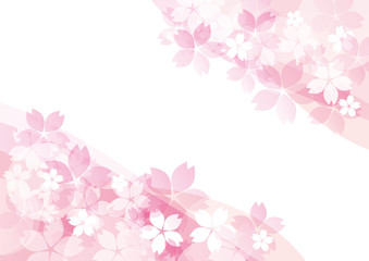 桜たくさん ピンク 斜め