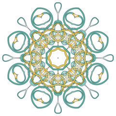 Arabic Colorful Mandala. Ethnic tribal ornaments