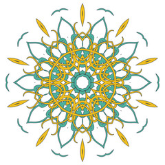 Arabic Colorful Mandala. Ethnic tribal ornaments