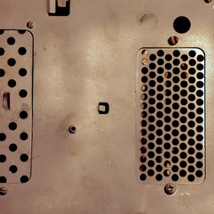 metallic background with old beauty and scuffs on it