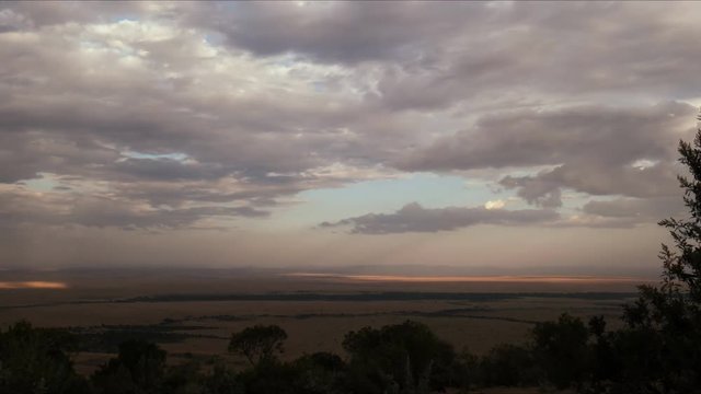 afternoon time lapse of clouds forming at masai mara game reserve, kenya