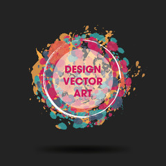 Vector frame for text Modern Art graphics for hipsters . dynamic frame stylish geometric black background with gold. element for design business cards, invitations, gift cards, flyers and brochures
