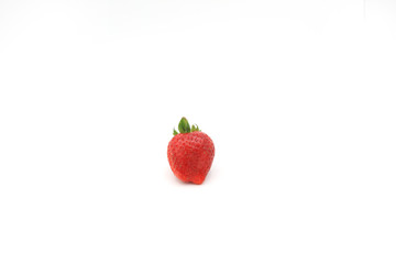 Fresh Strawberry isolated on white background, super red strawberry