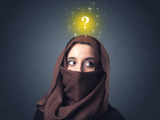 Muslim woman wearing niqab