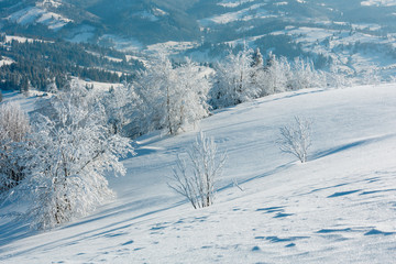 Obraz premium Winter mountain snowy landscape