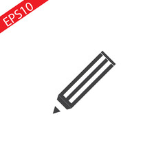 Vector Pencil Icon. Flat. EPS10. Black pencil.