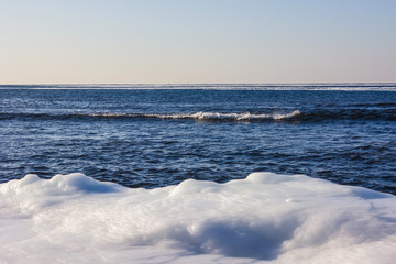 Ice and sea.