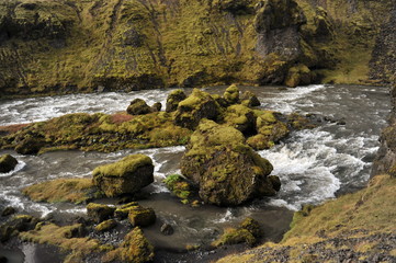 Skogafoss Waterfall, Skoga river, Iceland,