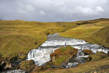 Skogafoss Waterfall, Skoga river, Iceland,