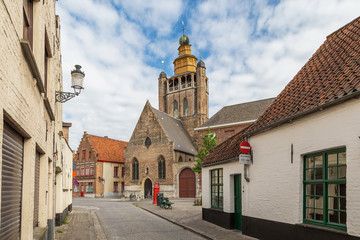 Fototapeta premium The Jerusalem Church (Jeruzalemkerk in Flemish) in Bruges, Belgium. A unique medieval chapel and a part of The Adornes domain.