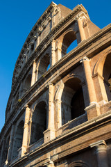 Fototapeta premium The colosseum the world famous landmark in Rome Italy.