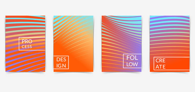 Bright abstract minimalistic line pattern folder collection