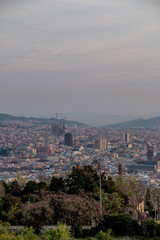 Fototapeta premium views of Barcelona from Montjuic