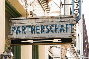 Obraz premium Schild 279 - Partnerschaft