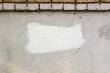 Background of old dirty wall with painted place for your text