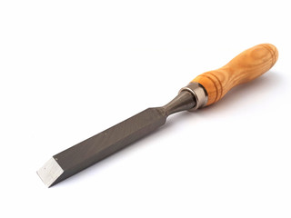 Carpenters chisel isolated on white background
